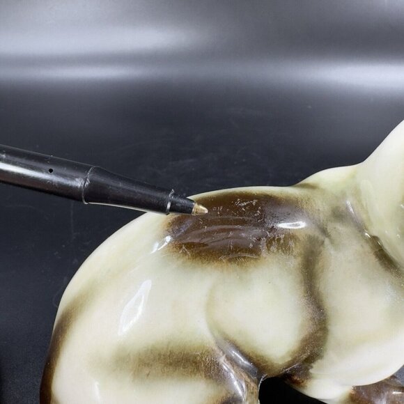 Vintage 1980s Porcelain Siamese Cat Figurine Hand Painted Japan Ceramic Figure - Picture 6 of 16